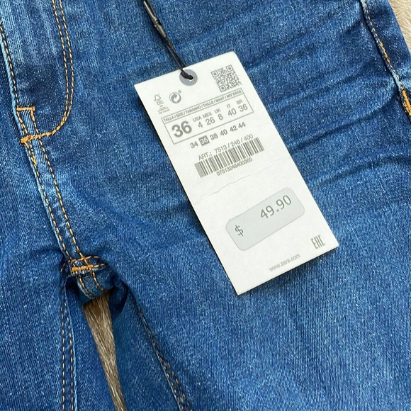 ZARA the skinny in murphy blue NWT $49.90 - Picture 3 of 7